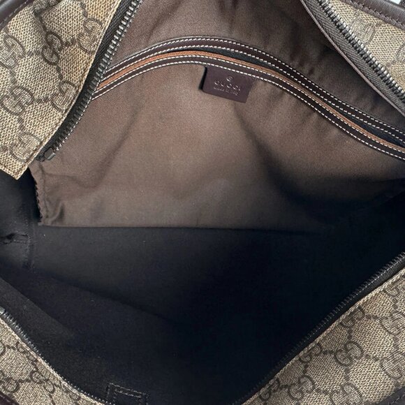 Auth GUCCI GG Supreme Handbag Tote Bag Brown PVC - Picture 14 of 16